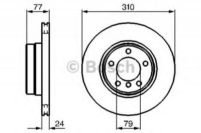 BOSCH 0986479055 -  Тормозной диск