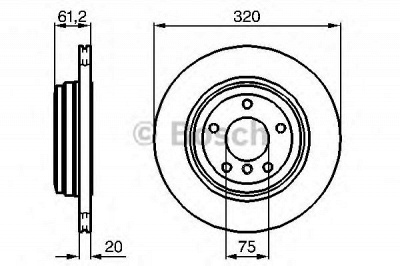 BOSCH 0986479056 -  Тормозной диск