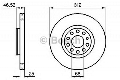 BOSCH 0986479057 -  Тормозной диск