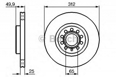 BOSCH 0986479058 -  Тормозной диск