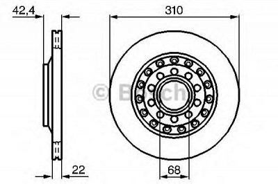 BOSCH 0986479062 -  Тормозной диск
