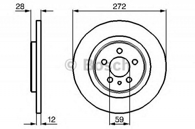 BOSCH 0986479064 -  Тормозной диск