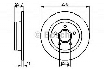BOSCH 0986479070 -  Тормозной диск