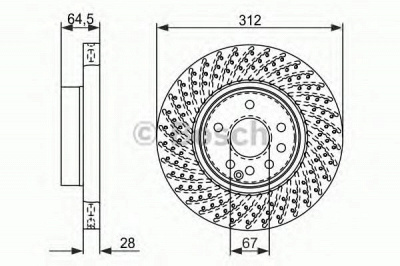 BOSCH 0986479072 -  Тормозной диск
