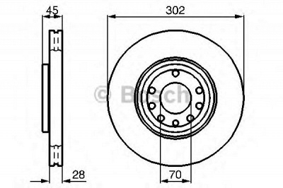 BOSCH 0986479076 -  Тормозной диск
