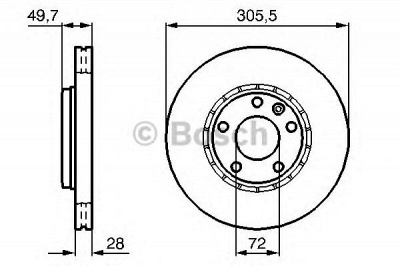 BOSCH 0986479078 -  Тормозной диск