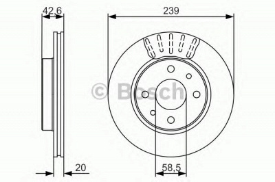 BOSCH 0986479082 -  Тормозной диск