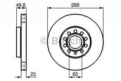 BOSCH 0986479088 -  Тормозной диск