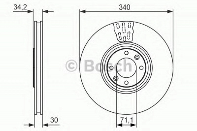 BOSCH 0986479093 -  Тормозной диск