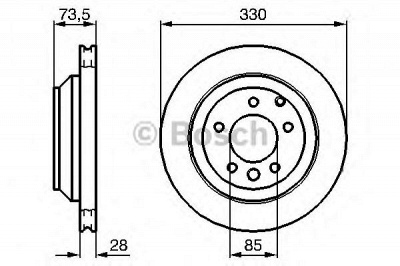 BOSCH 0986479095 -  Тормозной диск