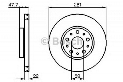 BOSCH 0986479100 -  Тормозной диск