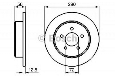 BOSCH 0986479102 -  Тормозной диск