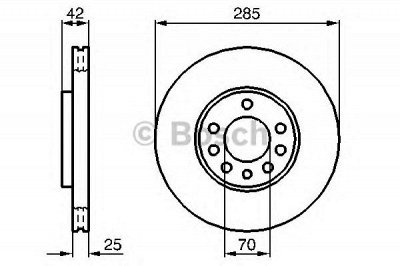 BOSCH 0986479107 -  Тормозной диск