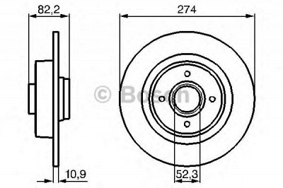 BOSCH 0986479108 -  Тормозной диск