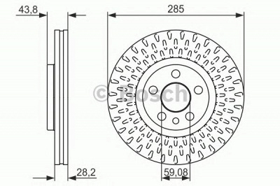 BOSCH 0986479114 -  Тормозной диск