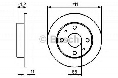 BOSCH 0986479119 -  Тормозной диск