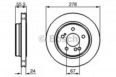 BOSCH 0986479133 -  Тормозной диск