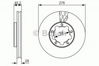 BOSCH 0986479136 -  Тормозной диск