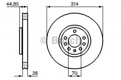 BOSCH 0986479143 -  Тормозной диск