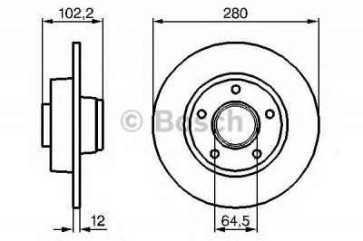BOSCH 0986479144 -  Тормозной диск