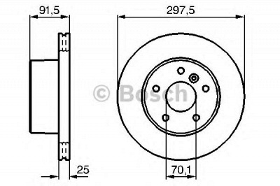 BOSCH 0986479146 -  Тормозной диск