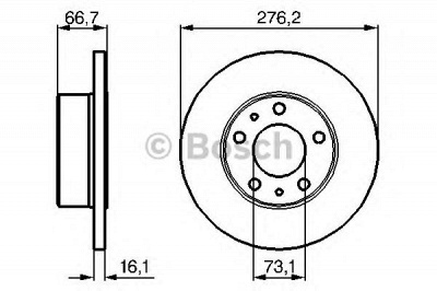 BOSCH 0986479161 -  Тормозной диск