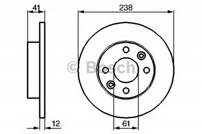BOSCH 0986479165 -  Тормозной диск