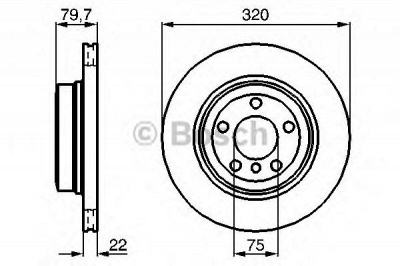 BOSCH 0986479166 -  Тормозной диск