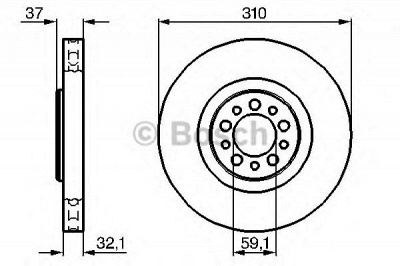 BOSCH 0986479168 -  Тормозной диск