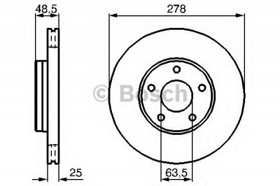 BOSCH 0986479173 -  Тормозной диск