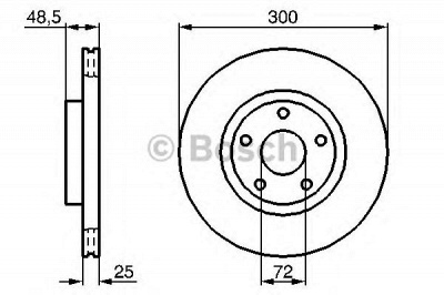 BOSCH 0986479183 -  Тормозной диск