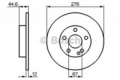 BOSCH 0986479185 -  Тормозной диск