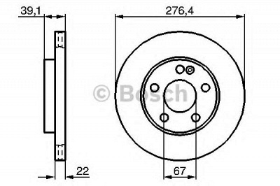 BOSCH 0986479186 -  Тормозной диск