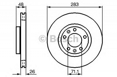 BOSCH 0986479193 -  Тормозной диск
