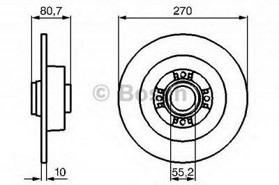 BOSCH 0986479196 -  Тормозной диск