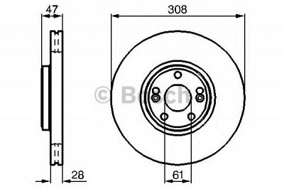 BOSCH 0986479199 -  Тормозной диск