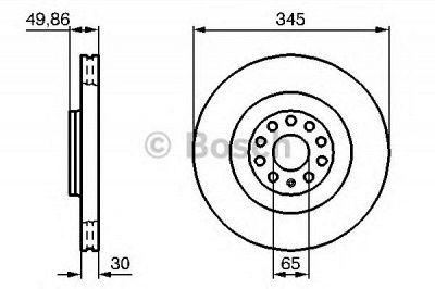 BOSCH 0986479204 -  Тормозной диск