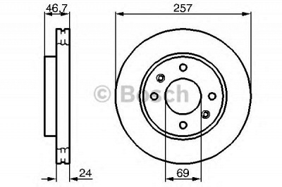 BOSCH 0986479207 -  Тормозной диск