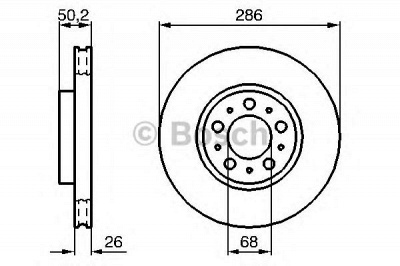 BOSCH 0986479210 -  Тормозной диск