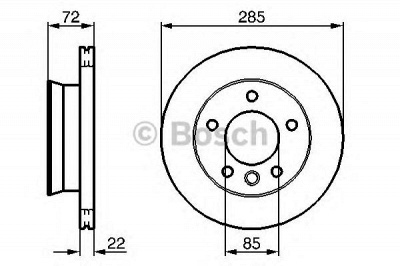 BOSCH 0986479212 -  Тормозной диск