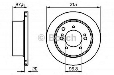 BOSCH 0986479232 -  Тормозной диск