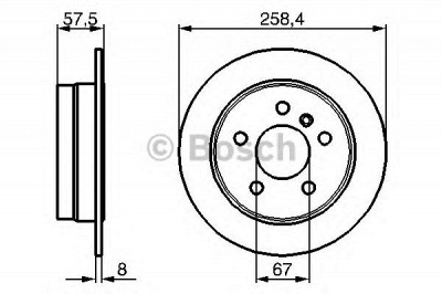 BOSCH 0986479235 -  Тормозной диск