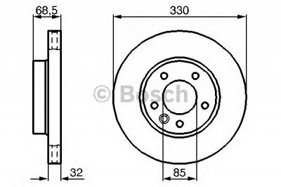 BOSCH 0986479248 -  Тормозной диск