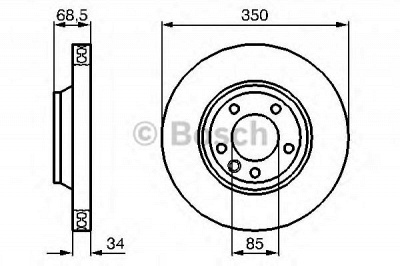 BOSCH 0986479249 -  Тормозной диск