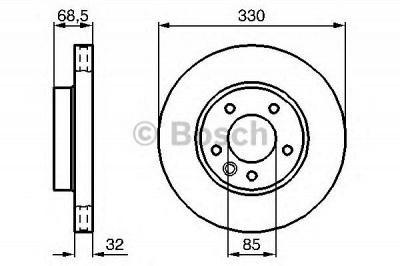 BOSCH 0986479250 -  Тормозной диск