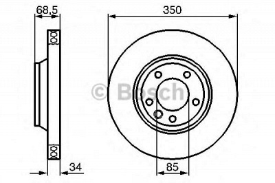 BOSCH 0986479251 -  Тормозной диск