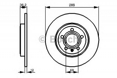 BOSCH 0986479252 - Тормозной диск