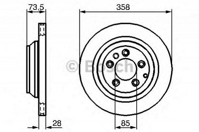 BOSCH 0986479259 -  Тормозной диск