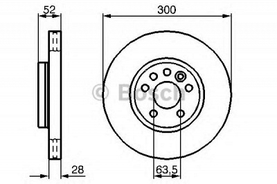 BOSCH 0986479261 -  Тормозной диск
