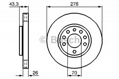 BOSCH 0986479262 -  Тормозной диск